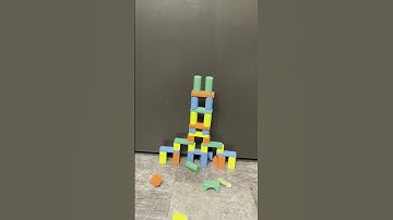Wooden tower goes up and down (reverse video, 1.5x speed)