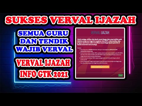 Semua Guru dan Tenaga Kependidikan Wajib Verval Ijazah GTK Tahun 2021 di Info GTK