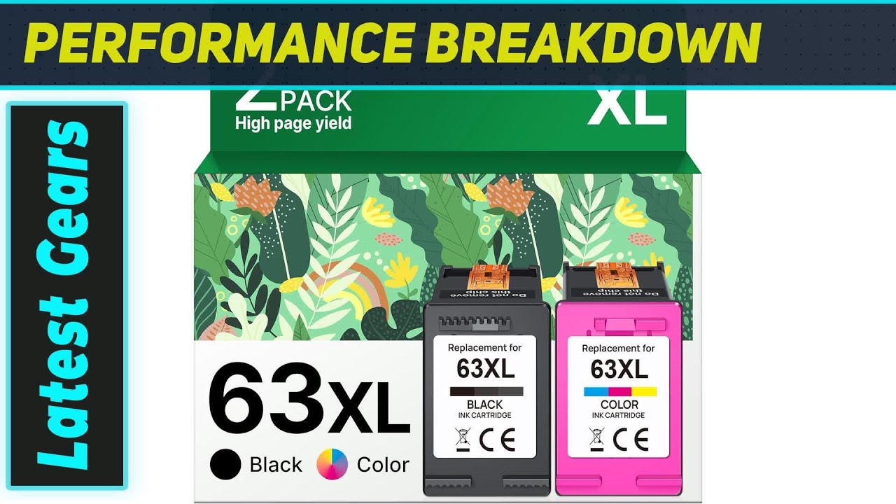 Best Compatible 63XL Ink For HP OfficeJet Envy DeskJet Ultimate Value 
