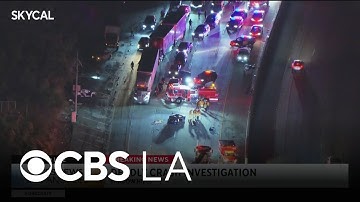 1 dead, 3 critically injured in multi-car crash on 210 Freeway in San Fernando Valley
