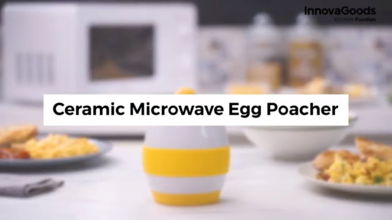 Cuecehuevos Cerámico para Microondas con Recetas Eggsira InnovaGoods 