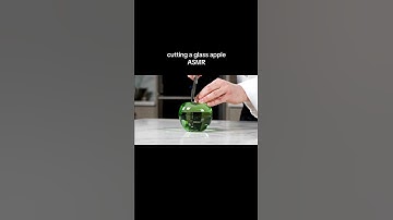 cutting a glass apple #asmr #ai #veo3