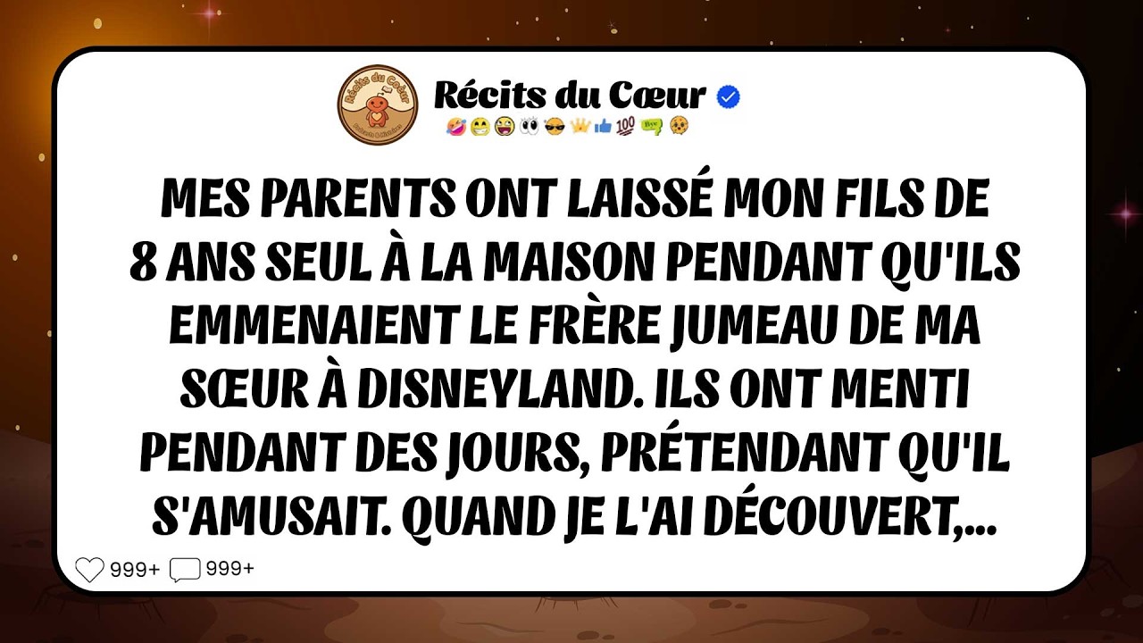 Mes Parents Ont Laissé Mon Fils De 8 Ans Seul Pour Emmener La Jumelle De Ma Sœur À Disney.