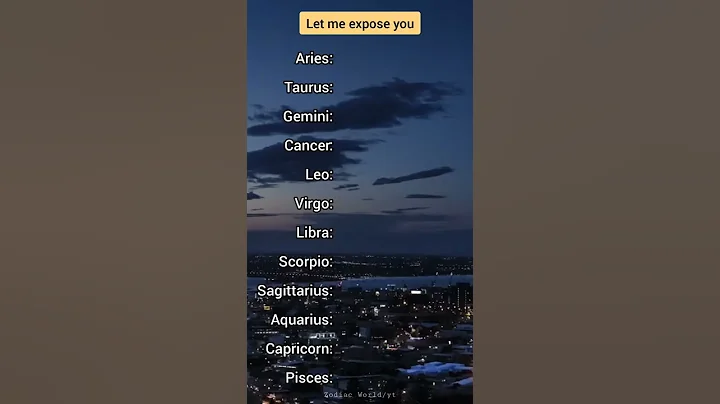 Let me expose you- Zodiac Signs Tiktok #shorts - DayDayNews