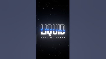 NODE VIDEO | LIQUID TEXT ANIMATION | MOTION GRAPHICS
