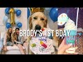 VLOG: Brody's 1st Birthday, Presents, Cake + Ice Cream!