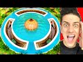 BUILD PRIMITIVE UNDERGROUND WATER SLIDE SWIMMING POOL TUNNEL HOUSE! (Try Not To Say WOW Challenge)