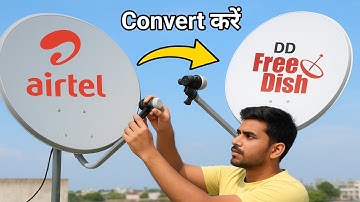Airtel DTH Convert To DD Free Dish Setting Mpeg4 Set Top Box