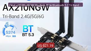 Fenvi AX3000 WiFi6E Wireless PCIe Bluetooth 5.2 Tri Band 2.4G/... — Best Buy 2026 | Great Quality!