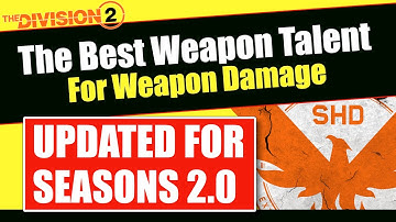 The Best Weapon Talents in Division 2’s Seasons 2.0