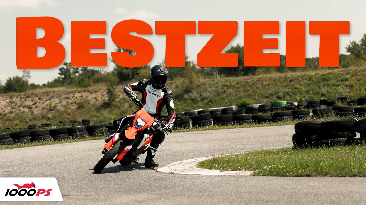 KTM 390 SMC-R auf der Supermoto Strecke im Rundenzeit Check