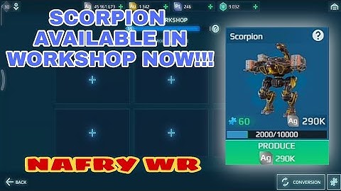 SCORPION AVAILABLE IN WORKSHOP NOW!!? | War Robots |