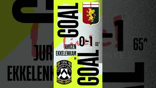 GOL DEL UDINESE SUL GENOA CON EKKELENKAMP #shorts