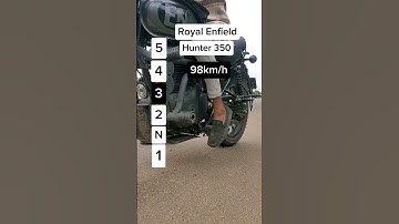 Maximum speed for each gear on a Royal Enfield Hunter 350 #royalenfield #hunter350 #gear #moto