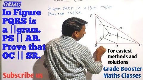 In figure PQRS is a parallelogram and PS parallel to AB. Prove that OC parallel to SR.