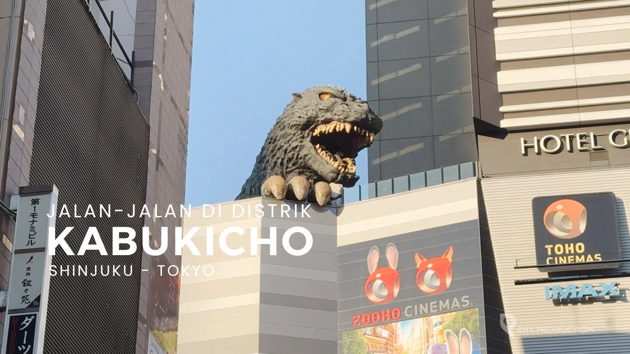 Jalan-jalan di Shinjuku Tokyo bertemu Godzilla Lewat Gerbang Utama Kabukicho