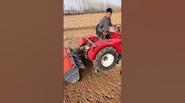 Orchard greenhouse management rotary tiller four-wheel tractor Thanks to Douyin I want to be pop
