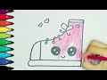 How To Draw A Cute Shoe 👟 | Easy Drawing And Colouring For Kids