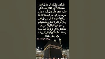 سورة البقرة     الآية  240 -  245 #المصحف #قرآن_كريم