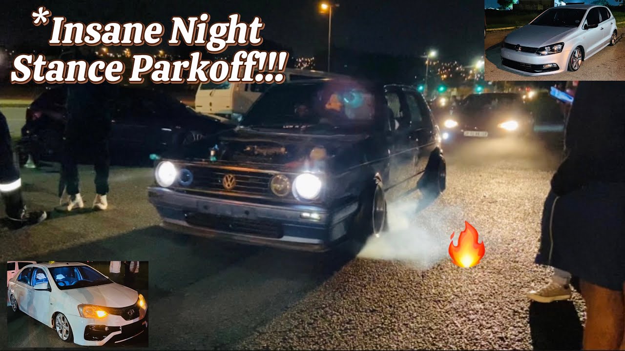 *Insane Night Stance Parkoff!*|Static Vs Bagged