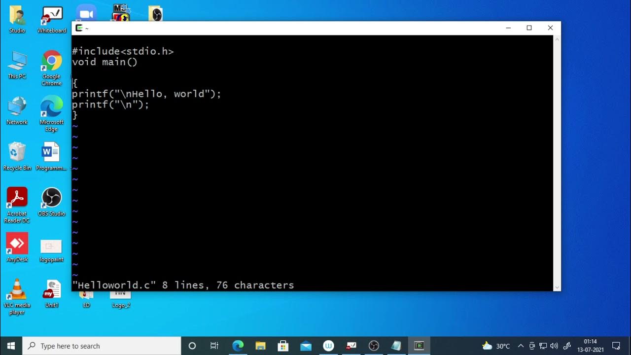 How to run vi editor and gcc compiler on window platform using cygwin 