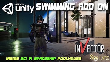 Invector TPC Swimming Add On Test | Sci-fi Pool Penthouse Spaceship | Made with Unity3D