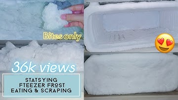 #ASMR SATISFYING FREEZER SCRAPING, AND FROST EATING, SOFT AND SQUEAKY😍🤤 #2023 #viralvideo #ice #snow