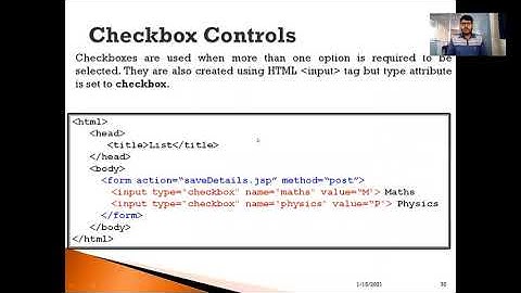 How to implement Checkbox, radio button and select box controls in html