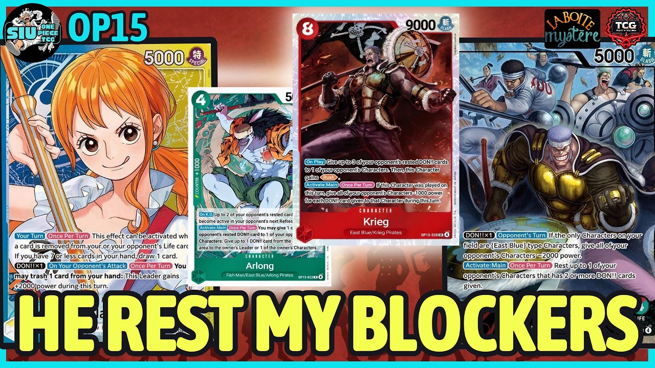 HE REST MY BLOCKERS [OP15] 🔵🟡 Nami VS. 🔴🟢 Krieg 🎮 GAMEPLAY - YouTube