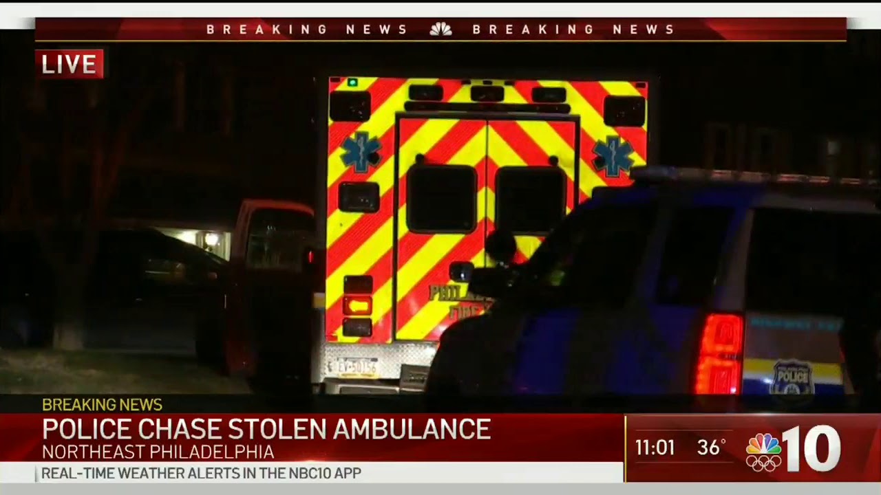 PHILADELPHIA MAN STEALS AMBULANCE GOES ON CRAZY CHASE..(VIDEO)🚑 - YouTube