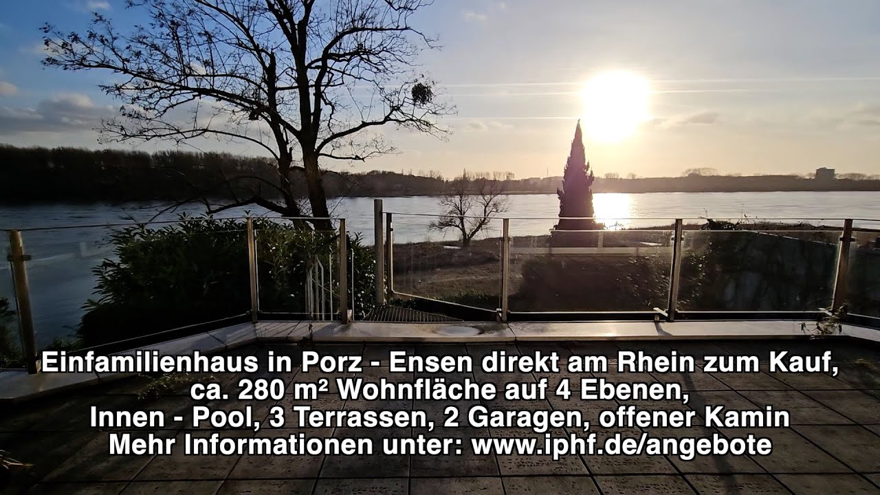 Geräumiges Mehrgenerationenhaus direkt am Rhein in Köln, Porz - Ensen zu verkaufen