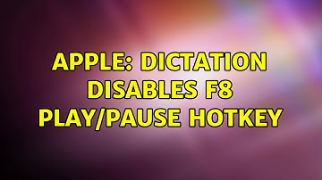 Apple: Dictation disables f8 play/pause hotkey (2 Solutions!!)