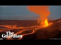 Lava bursts forth as Hawaii’s Kīlauea volcano erupts