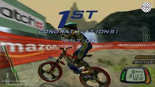 Downhill Domination Speedrun QUINTANAROO TD 1:17:04 - Mountain Biking Game - PS2 TAS Gameplay Video screenshot 1