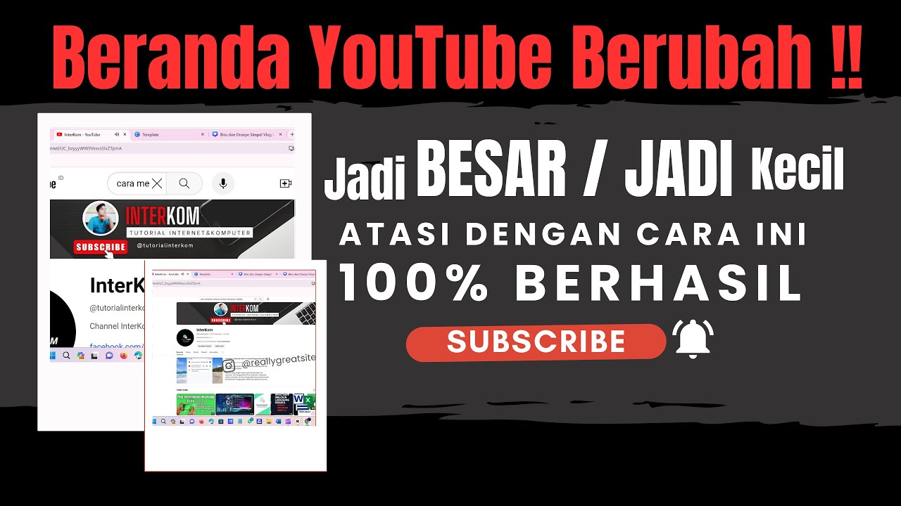 Jangan Panik Begini Cara Mengatasi Beranda Youtube Mengecil Atau