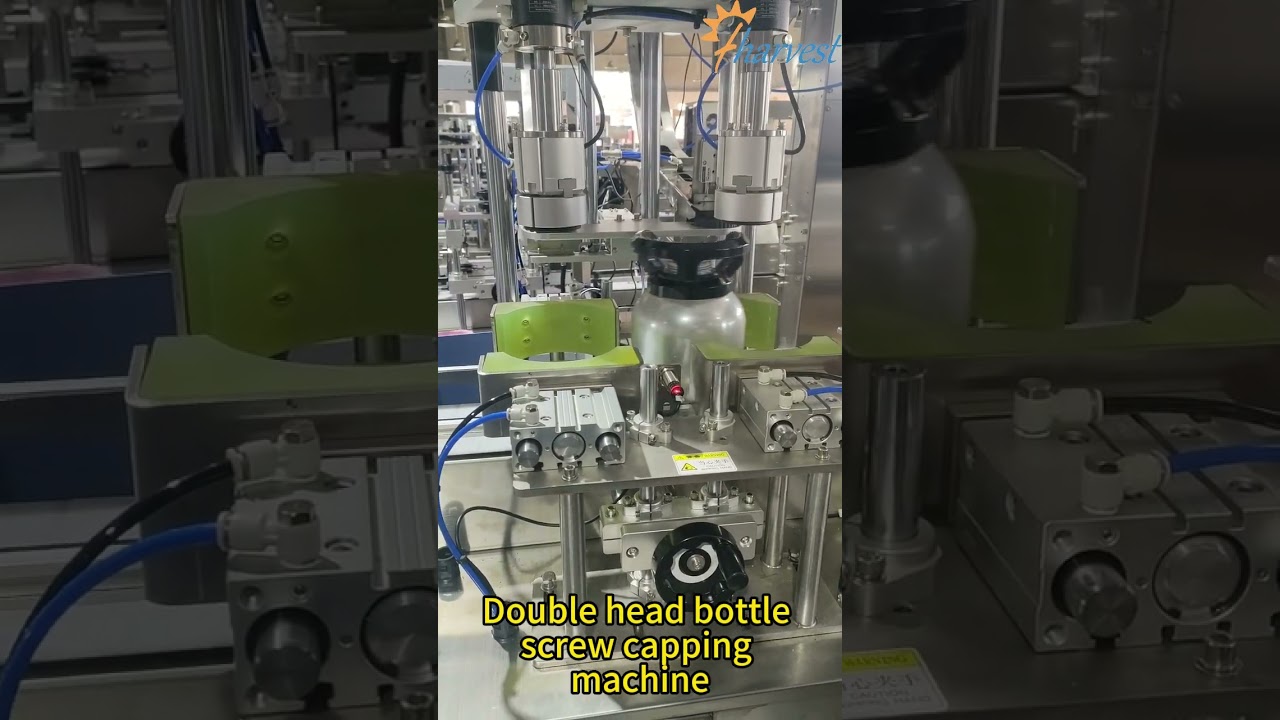 Double Head Servo Bottle Capping Machine , Automatic Screw Capper Equipment
