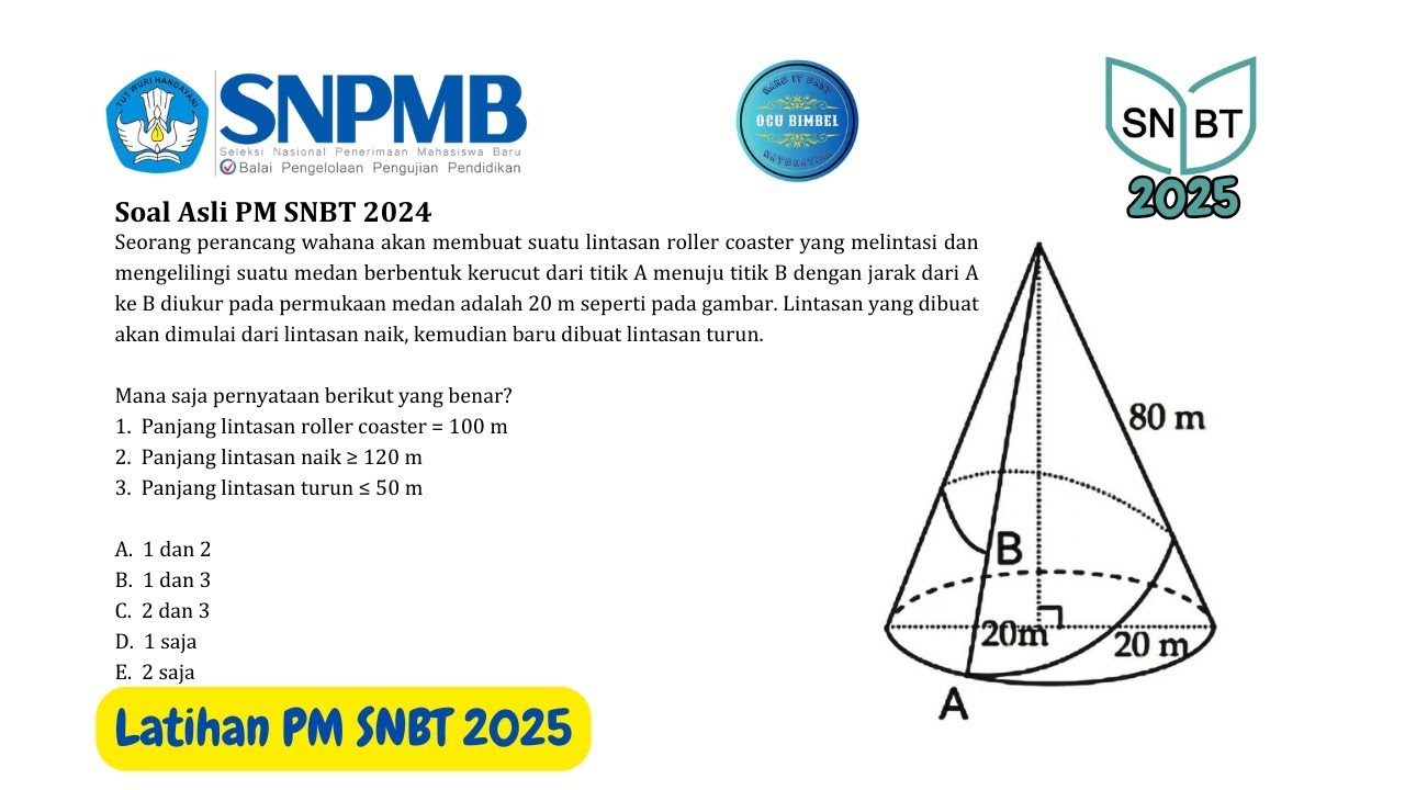 Latihan PM SNBT 2025 (Lintasan Roller Coaster)