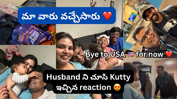 Bye to USA 🇺🇸 for now😍//మా వారు వచ్చేసారు❤️//Husband ని చూసి Kutty ఇచ్చిన reaction🥰//vlog
