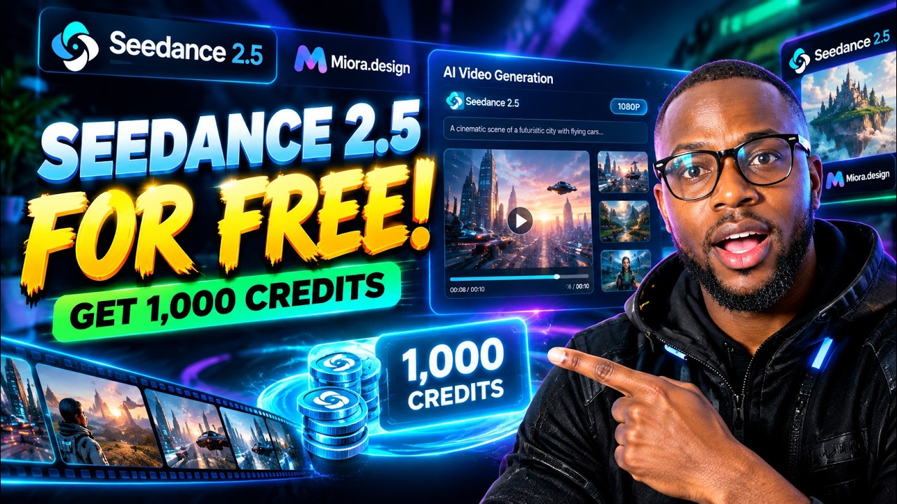 Seedance 2.5 FOR FREE! π₯ Get 1,000 Credits to Create AI Videos