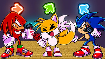 FNF Character Test | Gameplay VS Playground | Knuckles | Tails | Sonic RHYTHM RUSH | FNF Mods