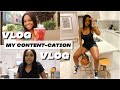 VLOG: MY CONTENT-CATION | PACKING, PREP, SHOOTING, RESTAURANT HOPPING AND MORE feat DONMILY HAIR