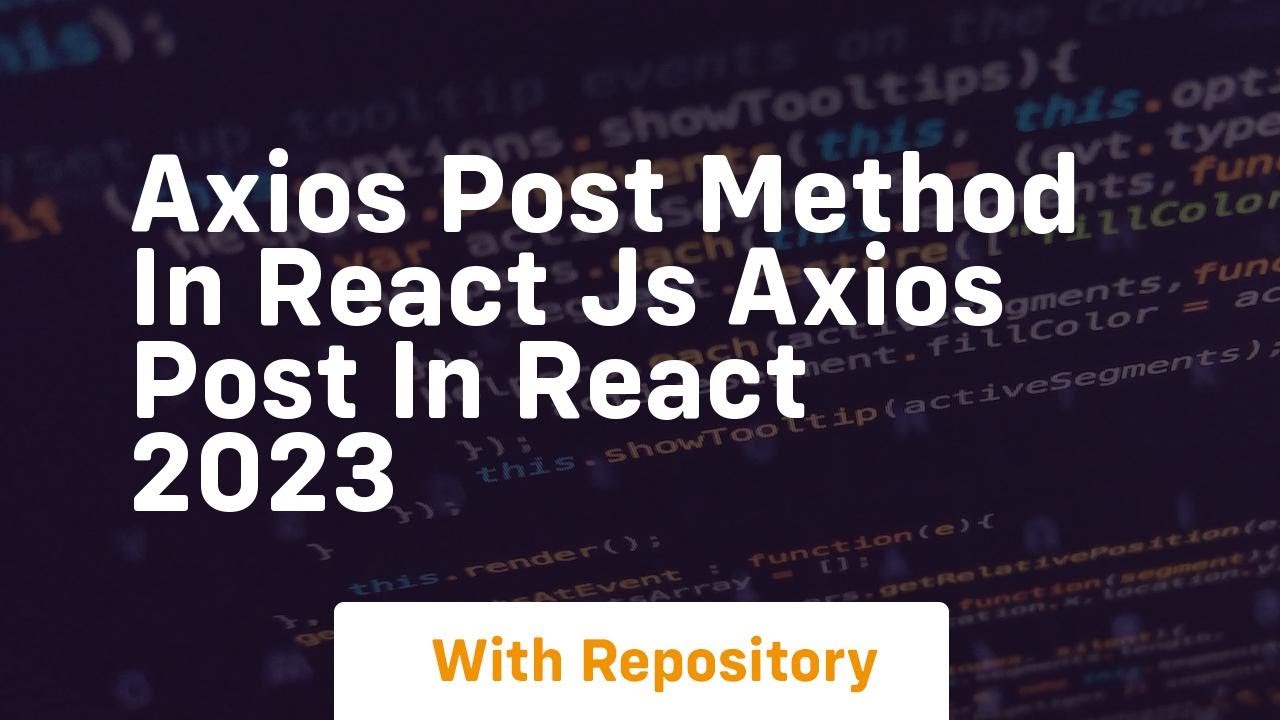 axios post method in react js axios post in react 2023