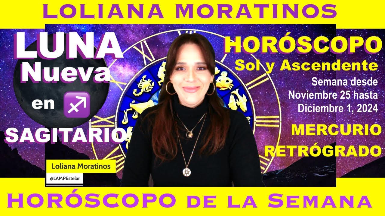 LUNA NUEVA en SAGITARIO y MERCURIO Retrógrado HORÓSCOPO Sol y ...