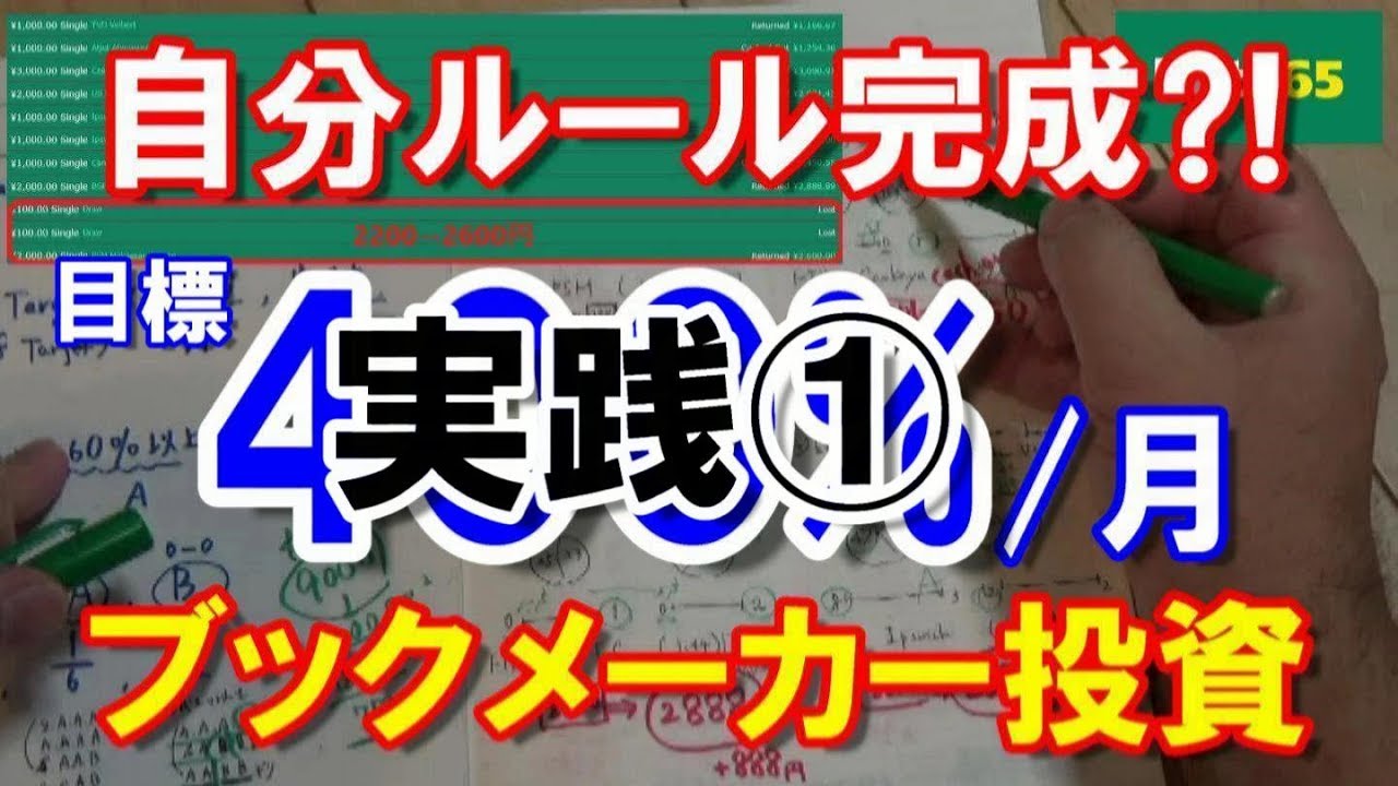 ブックメーカー投資 いけるんじゃないかなと思う自分ルールで奮闘中 Youtube