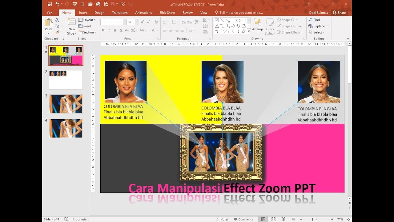 Cara Membuat Zoom Efek  dengan Animasi  PowerPoint  YouTube