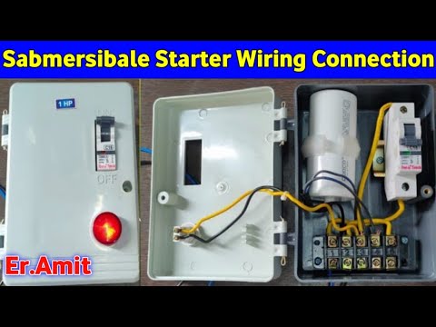 Submersible starter connection.! How to submersible pump starter wiring connection.! submersible 1hp