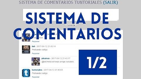 PARTE (1/2) - Sistema de comentarios con login - Sin JavaScript solo php - Link de descarga
