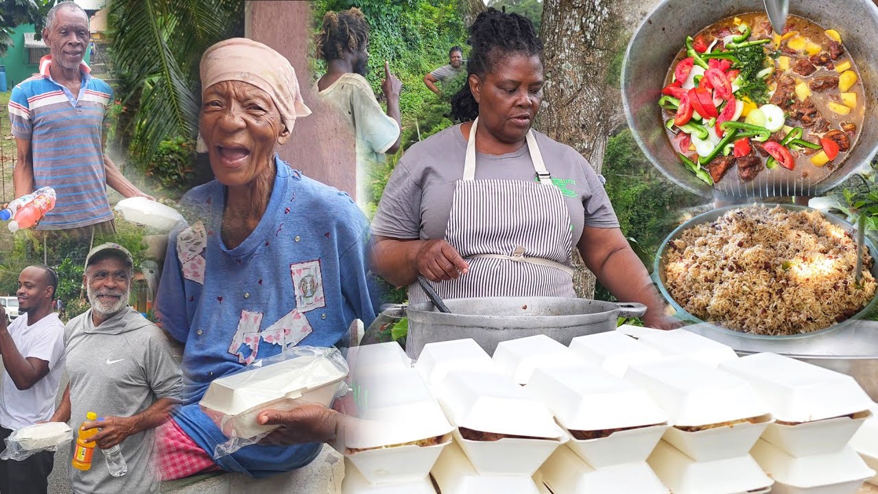 Tan Up Gud !! Cooking for the elderly | brown stew chicken , rice & peas | epic adventure 
