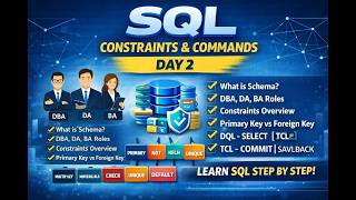 SQL for Beginners | Day 2 – Constraints, DDL, DML, DCL & TCL