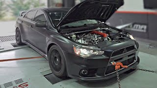 8.000+rpm 470Hp Lancer EVO X feat. SEQUENTIAL Gearbox on the DYNO | Turbo Flutter sounds & Anti-Lag! by NM2255 | Raw Car Sounds 16,196 views 2 months ago 5 minutes, 51 seconds